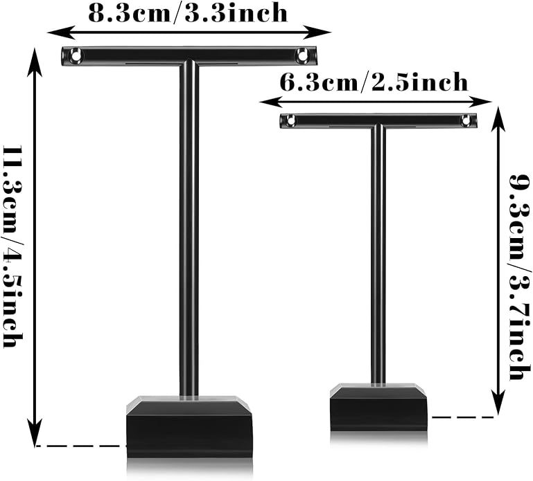 Acrylic Earrings Display Holder T-bar Earrings Stand Holder Tree Stand - Image 2