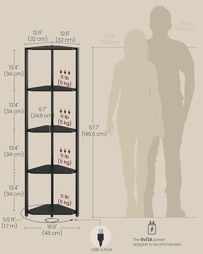 VASAGLE Corner Shelf Stand - Image 2