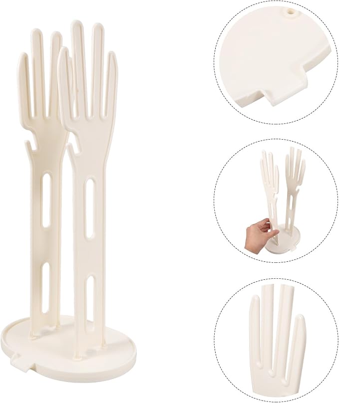 Kitchen Glove Holder with Drain Storage Rack and Water Collection Base - Image 7