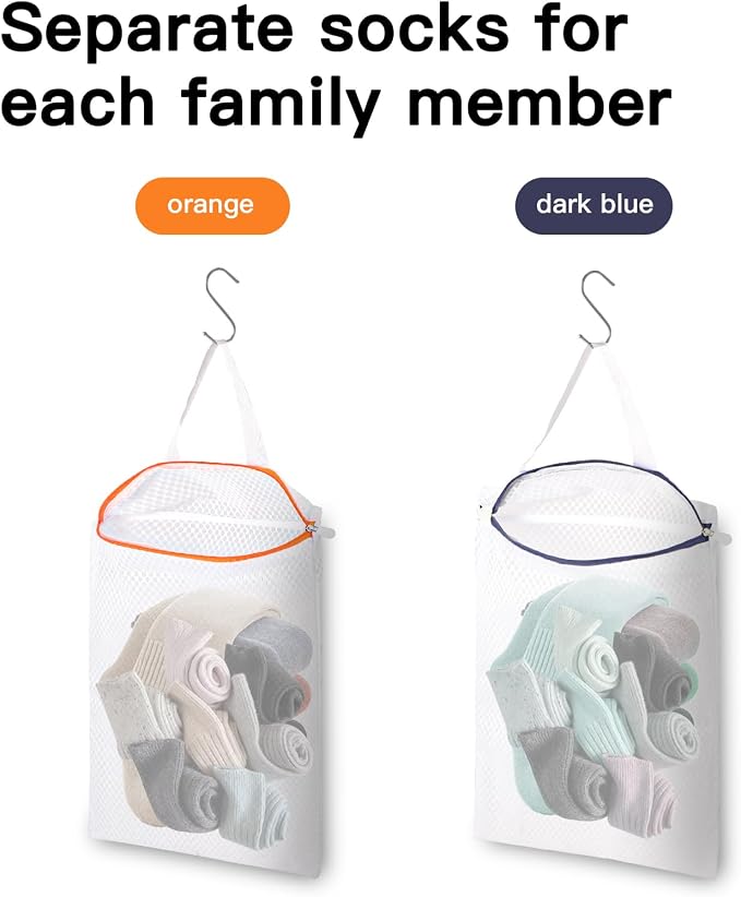 2-Pack Hanging Mesh Laundry Bags - Image 3