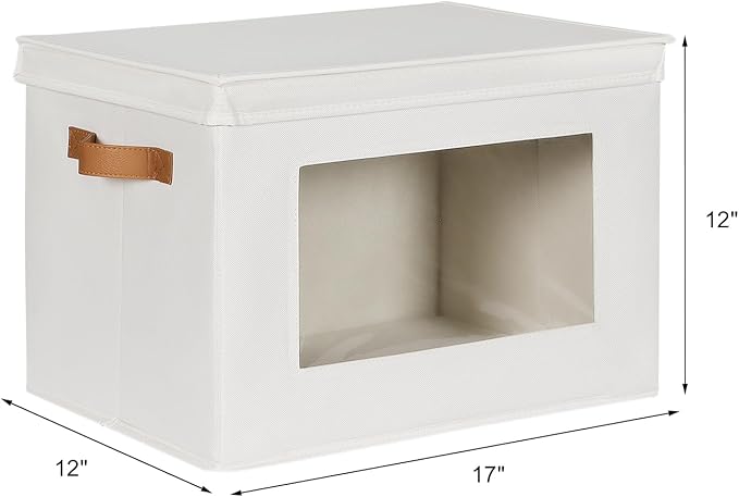 Univivi Storage Boxes with Lids Fabric Foldable Storage Bin - Image 2