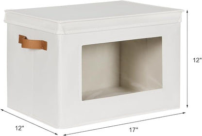 Univivi Storage Boxes with Lids Fabric Foldable Storage Bin - Image 2