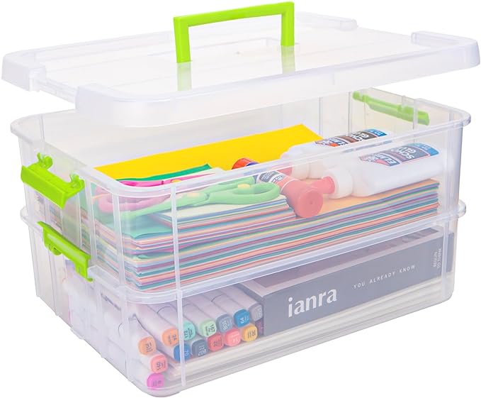 2 Layer Plastic Storage Containers by Focusonefficientstorage
