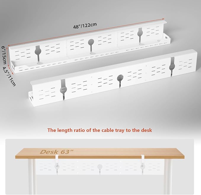 Univivi Under Desk Cable Management Tray - Image 5