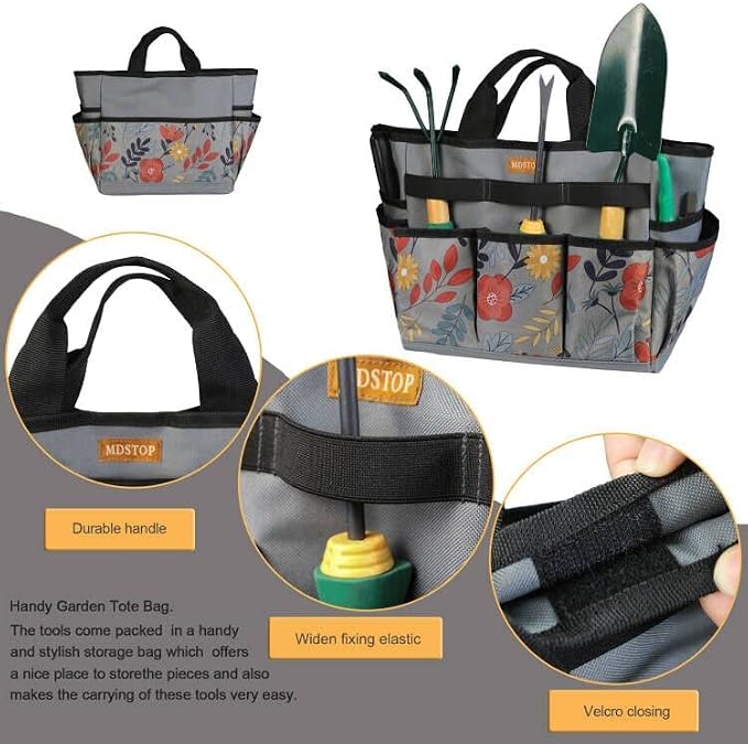 MDSTOP Garden Tool Bag, Garden Tool Kit Holder Home Organizer Storage Carrier - Image 3