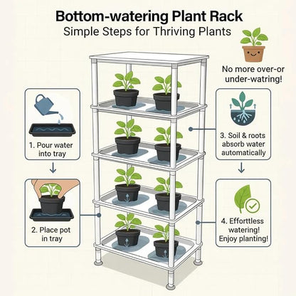 RooTrimmer 5-Tier Seed Starter Trays, Plant Stand, - Image 4