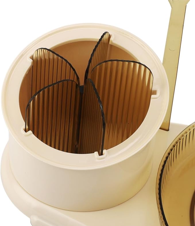 QUQUQ Jewelry Storage Organizer Showcase Makeup Brush Organizer 360 Degree - Image 7