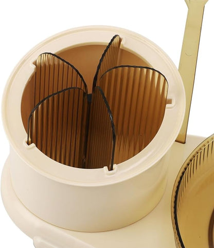 Jewelry Organizer Makeup Brush Organizer 360 Degree Rotatable Jewelry Display - Image 7