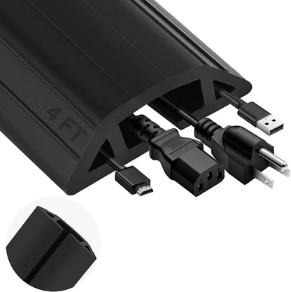 MYFAMIREA 4FT Floor Cord Cover Heavy Duty Cable Cover Protector by MYFAMIREA