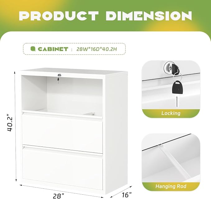 Bonusall 3 Drawer Lateral File Cabinet - Image 3