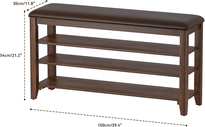 Taitiy Shoe Rack Bench Entryway Storage, Shoe Organizer Bench - Image 2