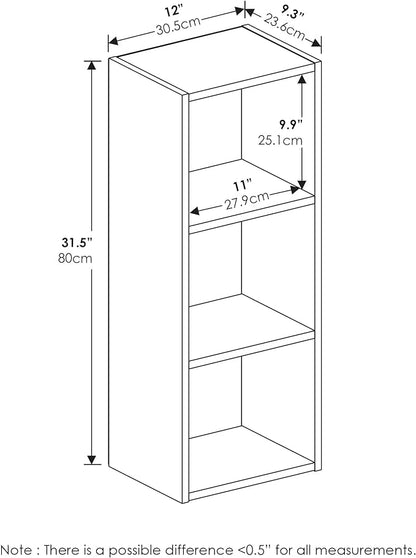 Furinno Pasir 3-Tier No Tool Assembly Open Shelf Bookcase - Image 3