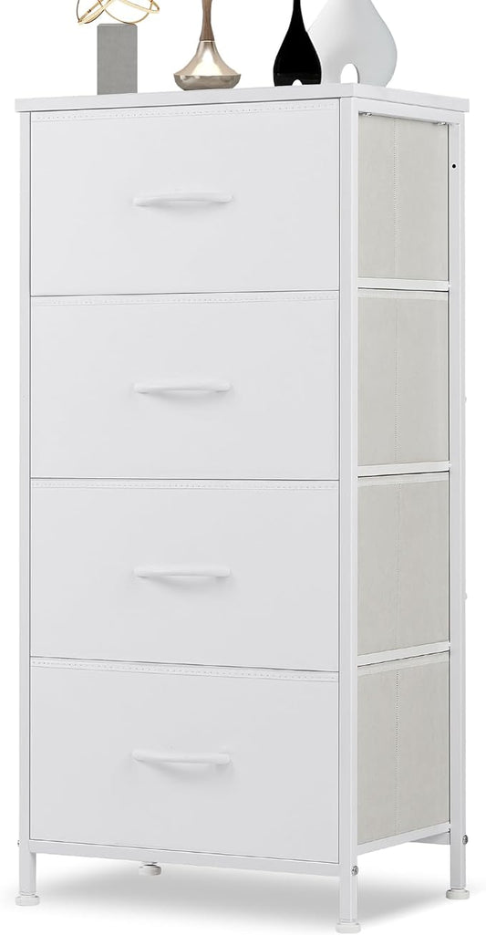 DUMOS Dresser for Bedroom, 4 Storage Drawers Tall Fabric Closet Chests | by DumosLifestyle