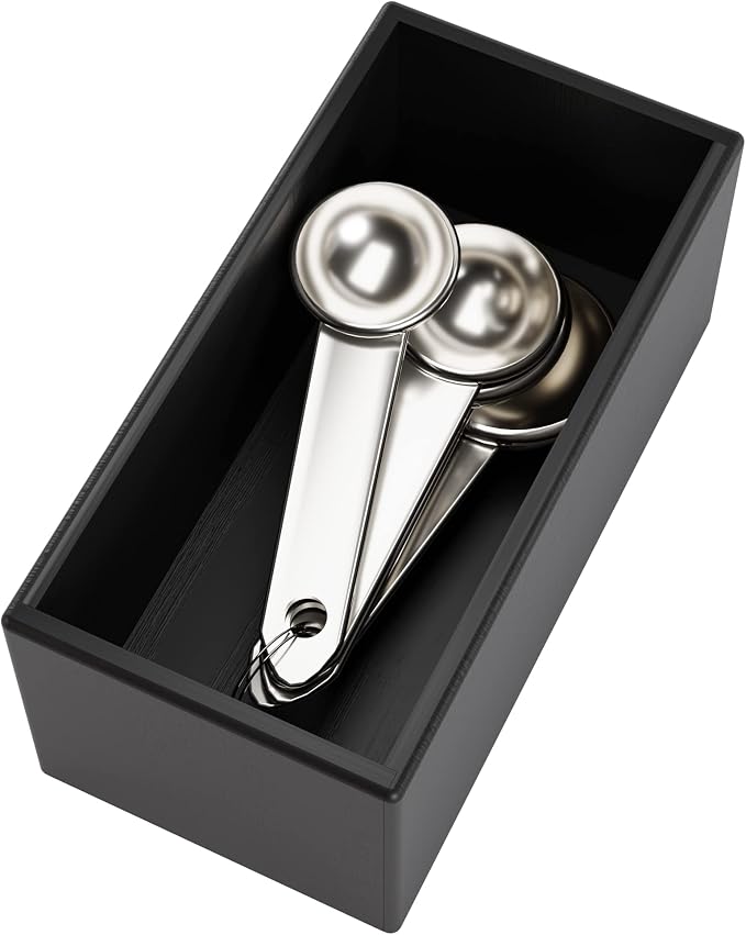 Black Bamboo Drawer Organizer by Bambloom