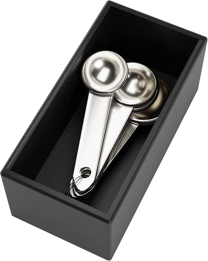 Black Bamboo Drawer Organizer by Bambloom