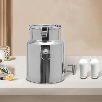Beverage Dispenser & Stainless Steel Milk Can, 10L/2.64Gal 304 Stainless Steel - Image 3