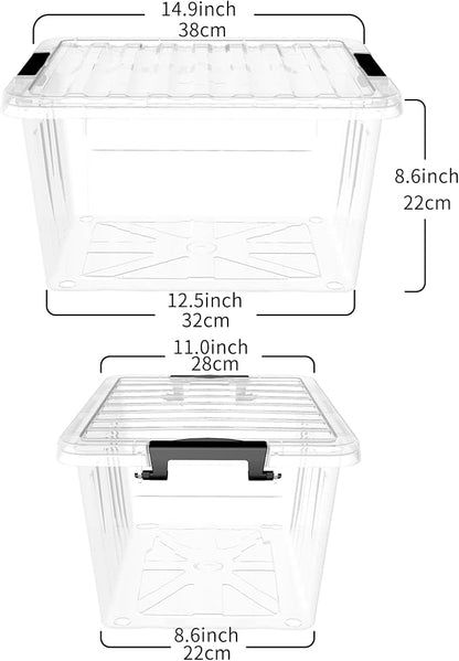 Cetomo 18Qt*3 Plastic Storage Bins, Storage Box, 3 Pack, Organizing Container - Image 3