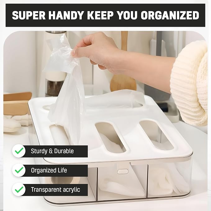 HIMUS Food Storage Bag Organizer - 4 in 1 Plastic Baggie Organizer - Image 7