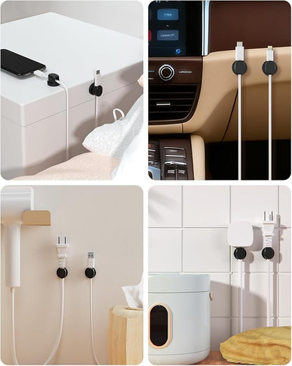 Rotatable Cord Holder, Snap-Lock Cable Clips, 8 Pack Adhesive Cord Organizer - Image 6