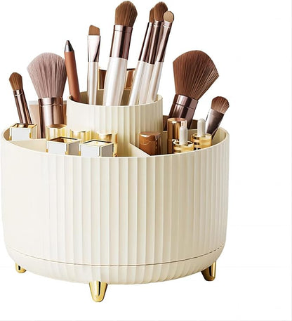 DASITON Large Capacity Makeup Brush Holder, 360° Rotating Makeup Organizer by DASITON