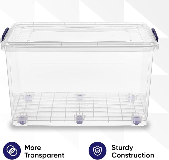 Superio Storage Bins with Lids- Clear Boxes - Image 7