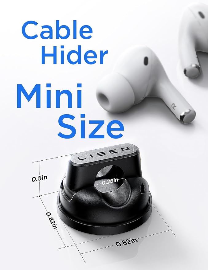 12-Pack Rotatable Cord Holder for Nightstand, LISEN 360°Rotating Magnetic Clips - Image 9