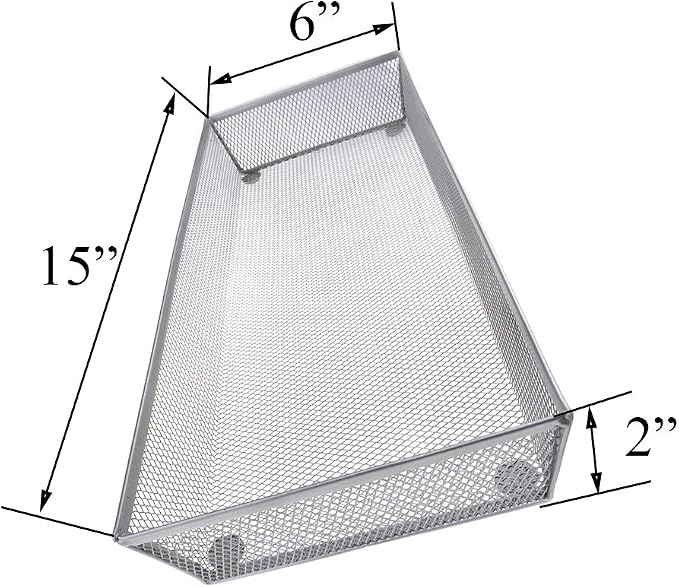 HAHIYO Stackable Mesh Tray Cup 15 x 6 x 2 inches Sturdy Container - Image 3
