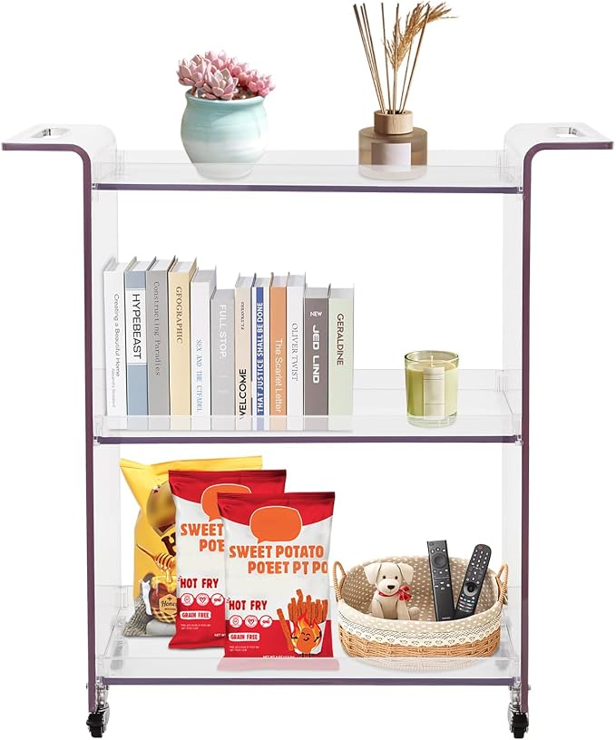 3-Tier Rolling Utility Cart by Unknown