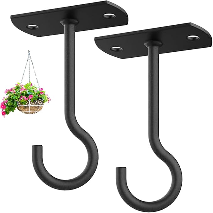 Ceiling Hooks for Hanging Plants, Hanging Bird Feeders, Wind Chimes, by QualityEfficiency