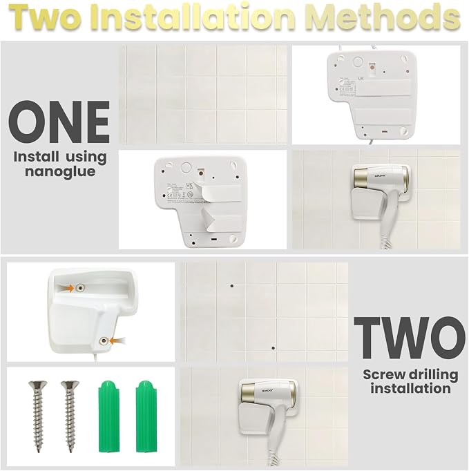 Wall Mounted Hair Dryer with USB Charging Port - Image 6