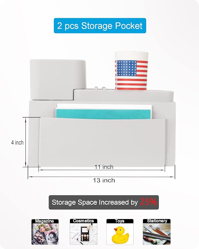 Couch Cup Holder Tray, VIENFUT Silicone Anti-Slip Sofa Armrest Tray - Image 3