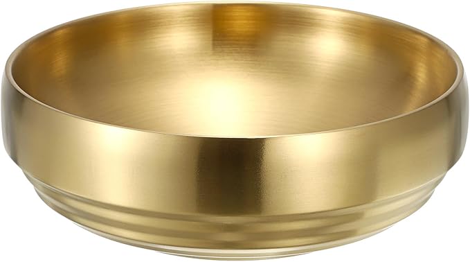 8.3" Golden Key Bowl for Entryway Table Decorative Bowl for Keys | Round Fruit by Unknown