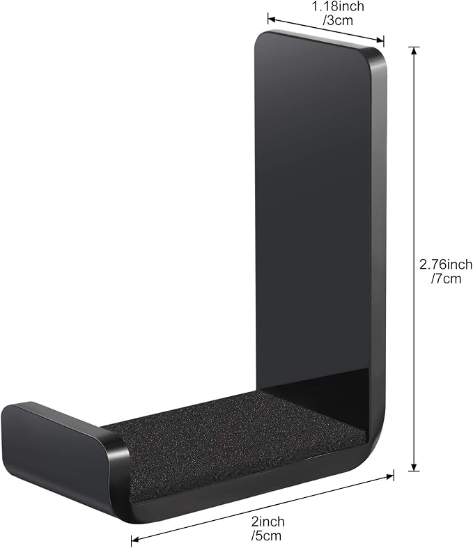 Weewooday 4 Pieces Headphone Hanger Headset Stand Holder Adhesive Wall Mount - Image 2