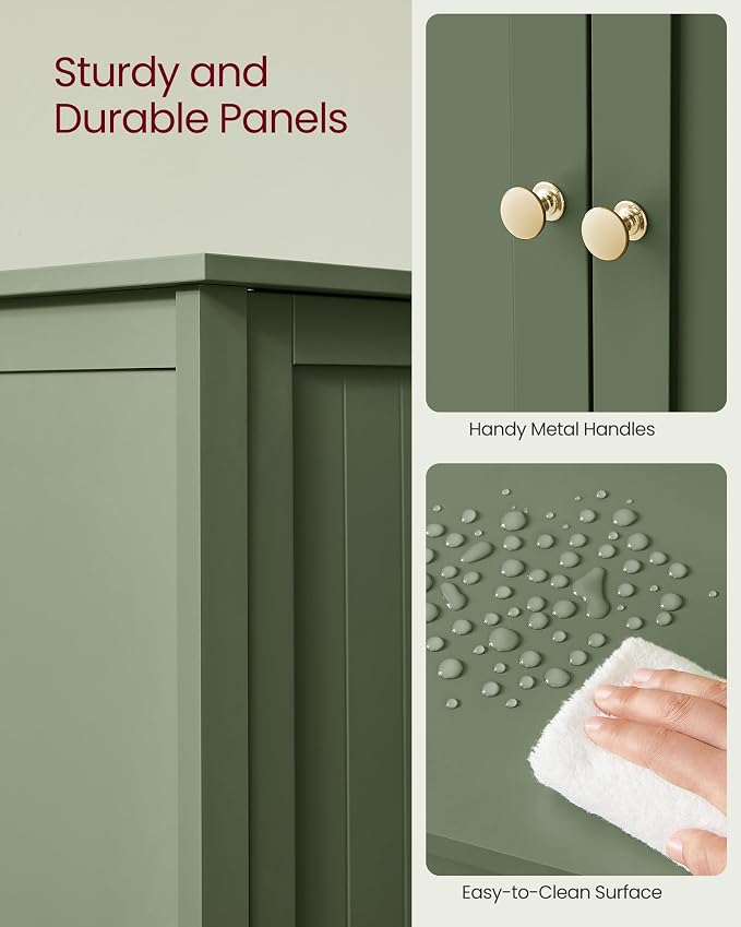 VASAGLE Bathroom Floor Storage Cabinet, Bathroom Storage Unit - Image 6