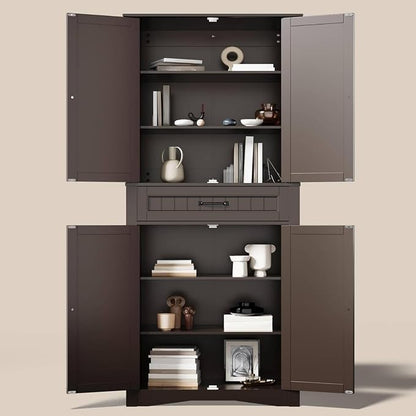 Gizoon 71'' Kitchen Pantry Storage Cabinet, Freestanding Pantry Organizers and - Image 9