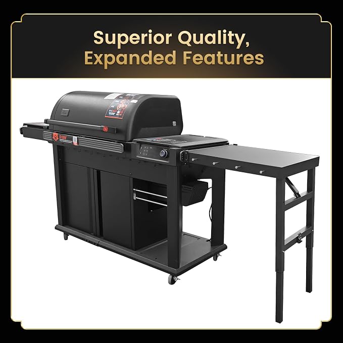 QuliMetal Foldable Side Shelf for Traeger Woodridge, Woodridge Pro and - Image 4
