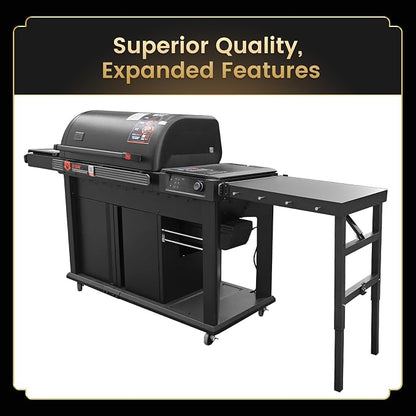 QuliMetal Foldable Side Shelf for Traeger Woodridge, Woodridge Pro and - Image 4