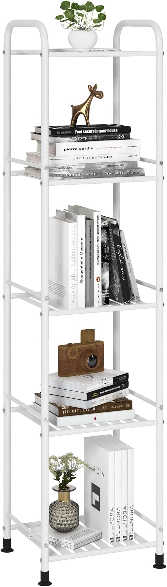 JSB 5 Tier Narrow Bathroom Shelving Unit, Kitchen Storage Rack Organizer Metal by HomeFurniture