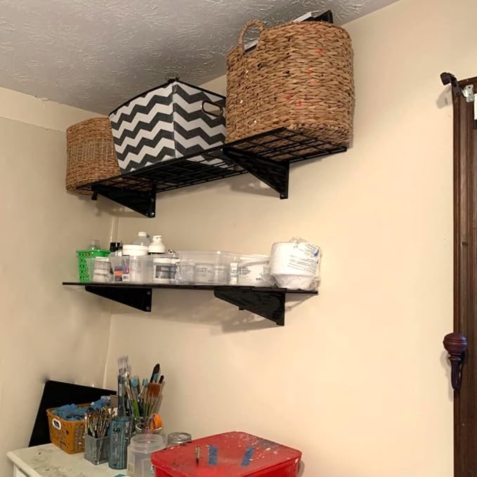 Wallmaster 2-Pack 15x45 Heavy Duty Garage Wall Shelving 45-inch-by-15-inch Wall - Image 2