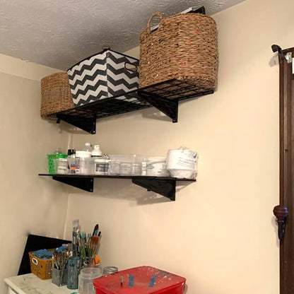 Wallmaster 2-Pack 15x45 Heavy Duty Garage Wall Shelving 45-inch-by-15-inch Wall - Image 2