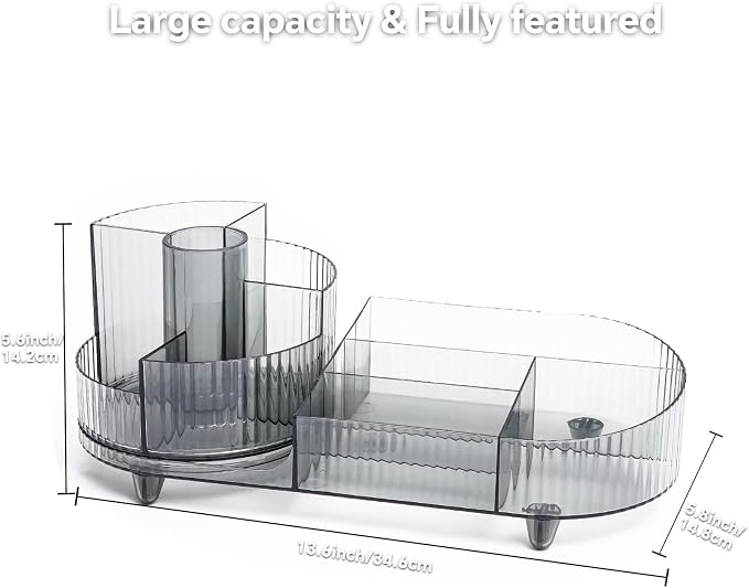Cosmetic Makeup Storage Organizer, Countertop Makeup Perfume, Rotating Makeup - Image 6