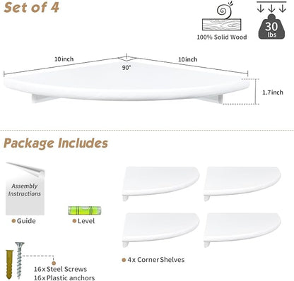 Forbena White Corner Floating Shelves - Image 2