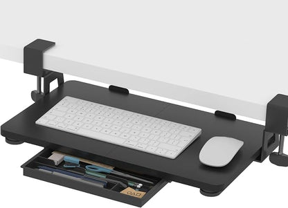 ETHU Keyboard Tray Under Desk, 19.7" X 11.81" Small Size Keyboard Drawer by ETHU