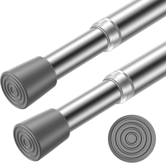 AIZESI 2pcs Spring Tension Rods Adjustable 26 to 39 inch Tension Curtain Rod by AIZESITENSIONROD