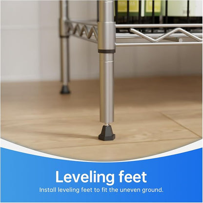 PayLessHere Shelf Metal Shelf Wire Shelving NSF Certified 5 Tier Adjustable - Image 5