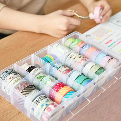 Adjustable 15-Compartment Grid Slot Plastic Storage Box Jewelry Bead Tool - Image 2