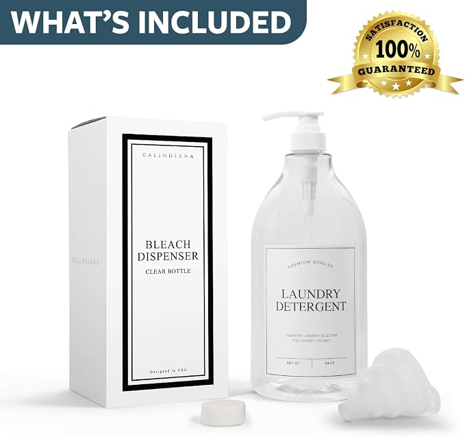 Calindiana Modern Farmhouse Bleach Liquid Laundry Detergent Dispenser - Image 6
