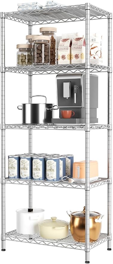 SINGAYE 5 Tier Storage Garage Shelving Units Heavy Duty Wire Shelves Pantry - Image 9