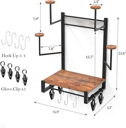TheElves Motorcycle Helmet Holder Wall Mount, Heavy-Duty Helmet Rack - Image 2