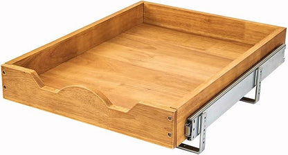DINDON 1 Tier Pull Out Cabinet Organizer Single Tier Heavy Duty Sliding Wood - Image 8